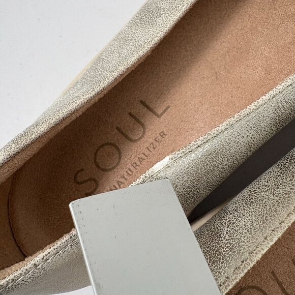 Naturalizer Soul Neela Slip On Ballet Flat Womens 8.5 M Gold Shimmer Shoes - Picture 4 of 9